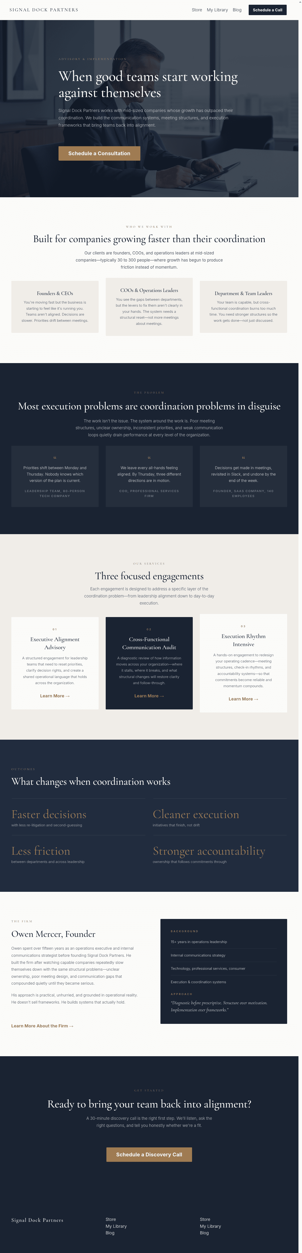Signal Dock Partners template preview