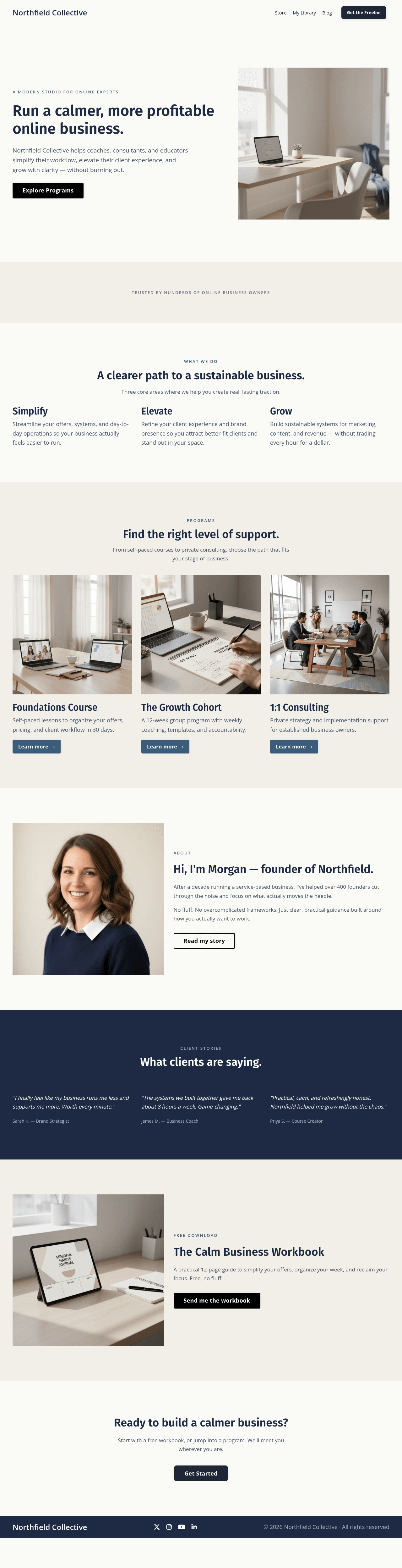 Free Kajabi template preview