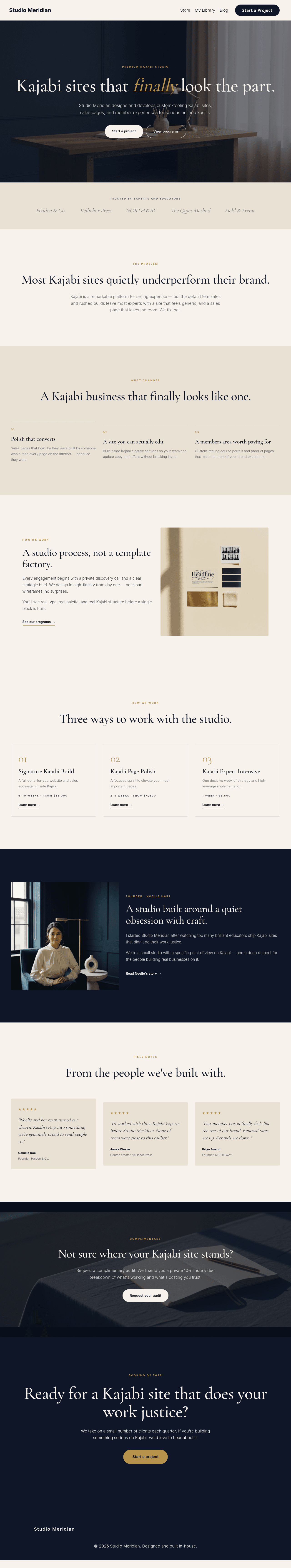 Free Kajabi template preview