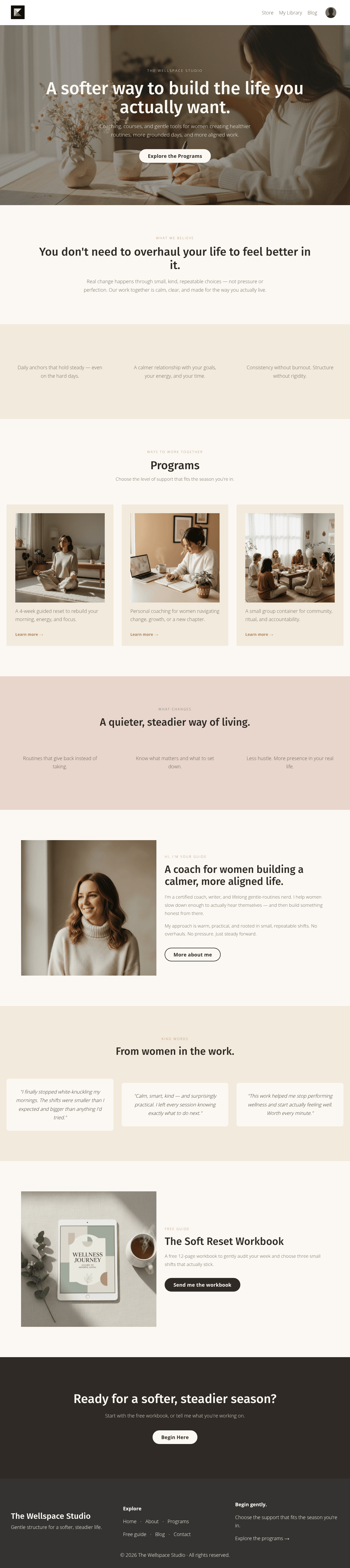 Free Kajabi template preview