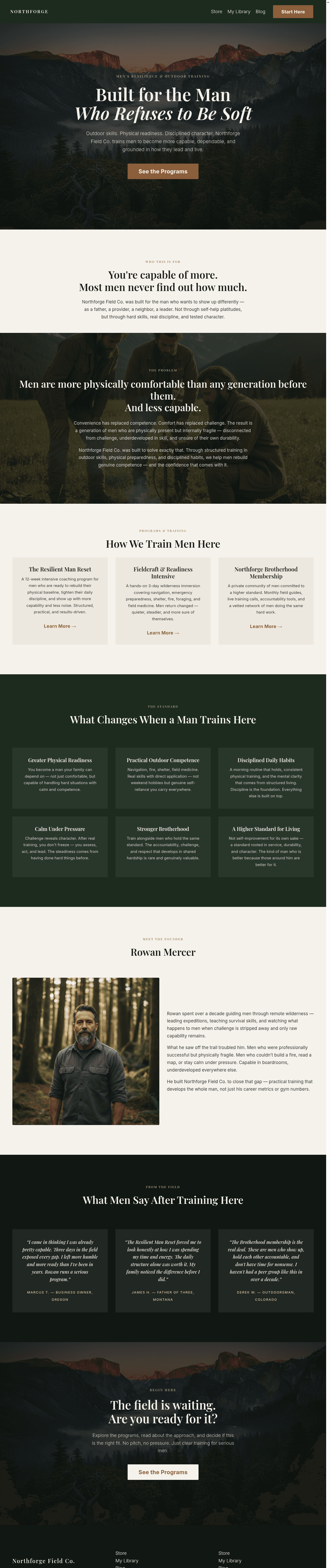 Northforge Field Co. template preview